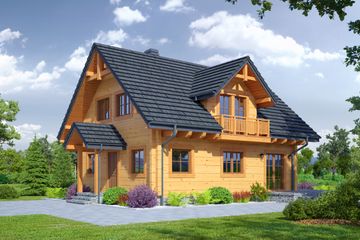  Projekt domu Rydzowo 13 dw (KRP2068) - projekt domu parterowego z poddaszem - Zdjęcie 1