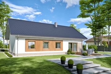  Projekt domu Domena 107 (WRW1291) - projekt domu parterowego - Zdjęcie 3