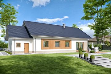  Projekt domu Domena 107 A (WRW1290) - projekt domu parterowego - Zdjęcie 2