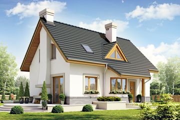  Projekt domu Agatka II styl bez garażu [B] (WRF1740) - projekt domu parterowego z poddaszem - Zdjęcie 3