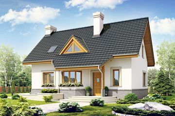  Projekt domu Agatka II styl bez garażu [B] (WRF1740) - projekt domu parterowego z poddaszem - Zdjęcie 4