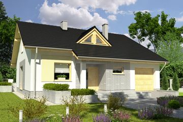  Projekt domu Alf z garażem 1-st. [A] (WRF1739) - projekt domu parterowego - Zdjęcie 1
