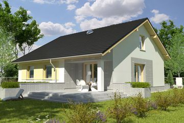  Projekt domu Alf z garażem 1-st. [A] (WRF1739) - projekt domu parterowego - Zdjęcie 2