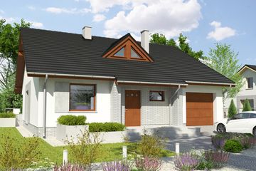  Projekt domu Alf II z garażem 1-st. [A] (WRF1742) - projekt domu parterowego - Zdjęcie 1