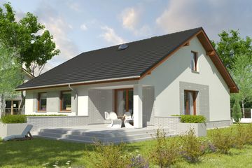  Projekt domu Alf II z garażem 1-st. [A] (WRF1742) - projekt domu parterowego - Zdjęcie 2