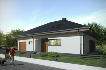  Projekt domu Aquarius (BSG1001) - projekt domu parterowego z poddaszem - Zdjęcie 1