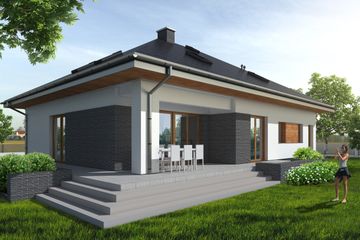  Projekt domu Aquarius (BSG1001) - projekt domu parterowego z poddaszem - Zdjęcie 2