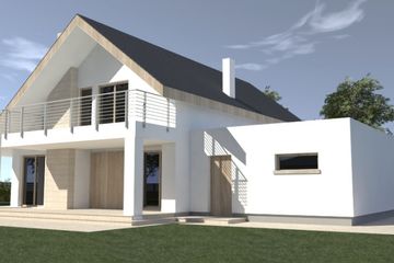  Projekt domu DJ 241 (WAM1276) - projekt domu parterowego z poddaszem - Zdjęcie 1