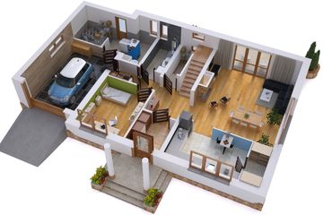  Projekt domu BW-51 wariant 1 (JGC1173) - projekt domu parterowego z poddaszem - Zdjęcie 3