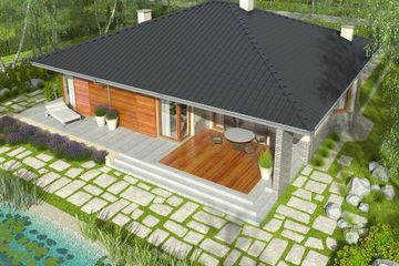  Projekt domu Flori II (30 stopni) (WRC2670) - projekt domu parterowego - Zdjęcie 3