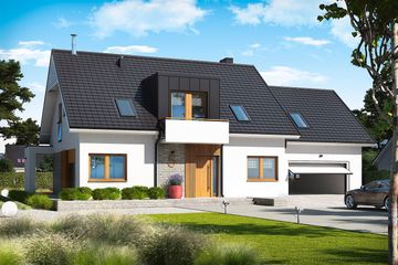  Projekt domu Katrina G2 energo (WRC2672) - projekt domu parterowego z poddaszem - Zdjęcie 2