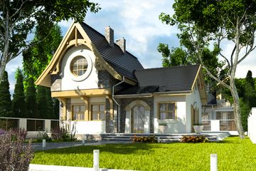  Projekt domu Artur III bez garażu [B] (WRF1743) - projekt domu parterowego z poddaszem - Zdjęcie 1