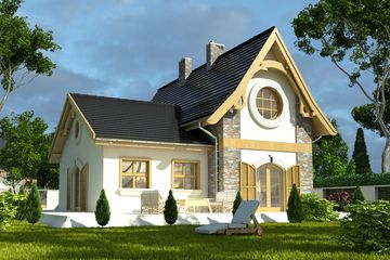  Projekt domu Artur III bez garażu [B] (WRF1743) - projekt domu parterowego z poddaszem - Zdjęcie 2