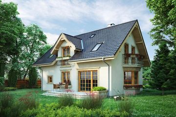  Projekt domu Zojka (1085) (KRD2027) - projekt domu parterowego z poddaszem - Zdjęcie 4