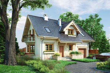  Projekt domu Zojka (1085) (KRD2027) - projekt domu parterowego z poddaszem - Zdjęcie 5