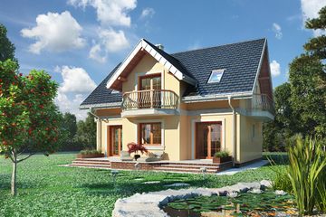  Projekt domu Klara Rex (1135) (KRD2104) - projekt domu parterowego z poddaszem - Zdjęcie 4