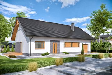  Projekt domu Domena 105 A (WRW1293) - projekt domu parterowego - Zdjęcie 1