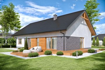  Projekt domu Domena 105 A (WRW1293) - projekt domu parterowego - Zdjęcie 4