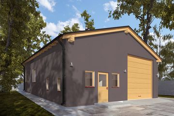  Projekt budynku gospodarczego G338 - Budynek gospodarczy (PRA1364) - projekt budynku parterowego - Zdjęcie 1
