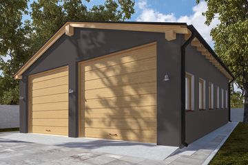  Projekt budynku gospodarczego G338 - Budynek gospodarczy (PRA1364) - projekt budynku parterowego - Zdjęcie 2