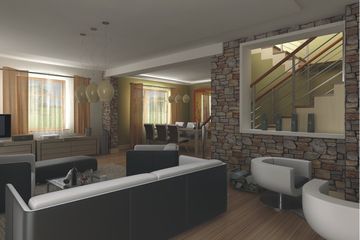  Projekt domu Cyprys B bliźniak - 2 garaże (WRD1473) - projekt domu parterowego z poddaszem - Zdjęcie 4