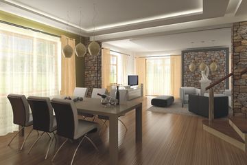  Projekt domu Cyprys B bliźniak - 2 garaże (WRD1473) - projekt domu parterowego z poddaszem - Zdjęcie 6