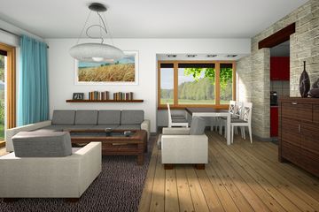  Projekt domu Scarlet wersja A paliwo stałe (WRD1918) - projekt domu parterowego z poddaszem - Zdjęcie 4