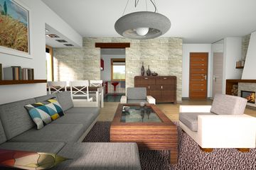  Projekt domu Scarlet B 2-garaże (WRD1916) - projekt domu parterowego z poddaszem - Zdjęcie 3