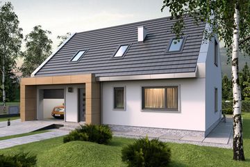  Projekt domu Victor aw (WRD1693) - projekt domu parterowego z poddaszem - Zdjęcie 5