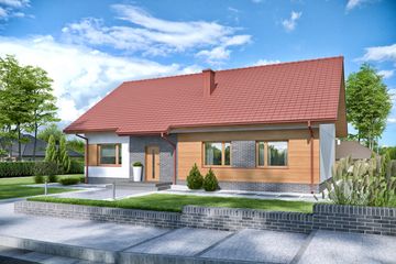  Projekt domu Domena 104 (WRW1295) - projekt domu parterowego - Zdjęcie 1