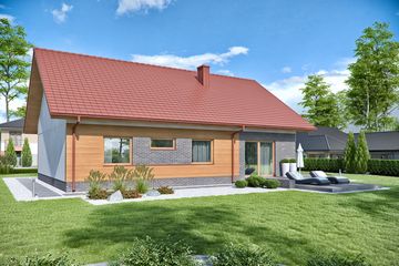  Projekt domu Domena 104 (WRW1295) - projekt domu parterowego - Zdjęcie 2