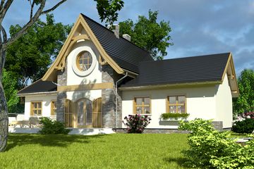  Projekt domu Artur III z garażem 2-st. [A1] (WRF1746) - projekt domu parterowego z poddaszem - Zdjęcie 2