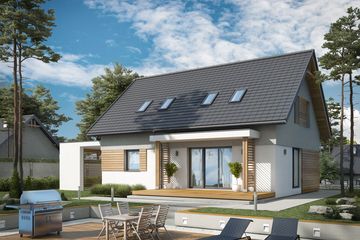  Projekt domu Savona (SLN2418) - projekt domu parterowego z poddaszem - Zdjęcie 2