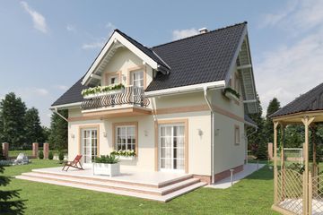  Projekt domu Jelonek As (1034) (KRD1962) - projekt domu parterowego z poddaszem - Zdjęcie 3