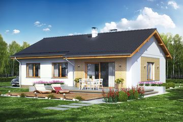  Projekt domu Terrier 5 bez garażu (WRL1044) - projekt domu parterowego - Zdjęcie 2