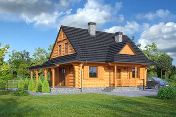  Projekt domu Zawoja dw 21 (KRP2075) - projekt domu parterowego z poddaszem - Zdjęcie 1