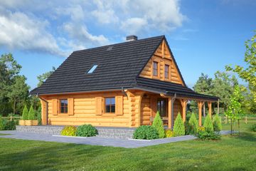  Projekt domu Zawoja dw 21 (KRP2075) - projekt domu parterowego z poddaszem - Zdjęcie 2