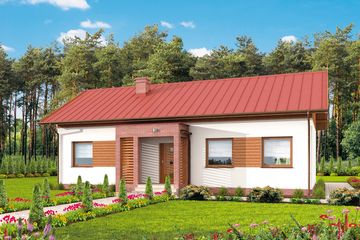  Projekt domu Bellona szkielet drewniany (SLN2419) - projekt domu parterowego - Zdjęcie 1