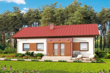  Projekt domu Bellona szkielet drewniany (SLN2419) - projekt domu parterowego - Zdjęcie 2