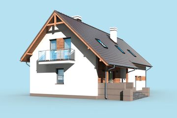  Projekt domu Lamia 3 szkielet drewniany (SLN2420) - projekt domu parterowego z poddaszem - Zdjęcie 4