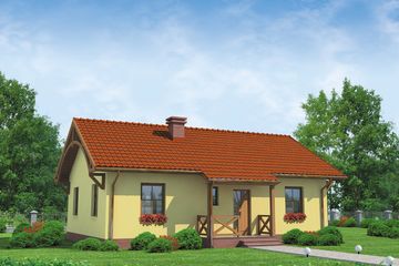  Projekt domu Marbella szkielet drewniany (SLN2422) - projekt domu parterowego - Zdjęcie 1