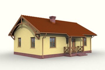  Projekt domu Marbella szkielet drewniany (SLN2422) - projekt domu parterowego - Zdjęcie 4