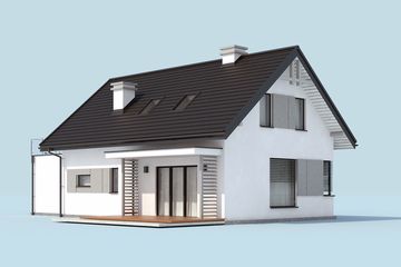  Projekt domu Trypolis 3 szkielet drewniany (SLN2424) - projekt domu parterowego z poddaszem - Zdjęcie 4