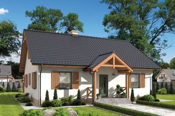 Projekt domu Olimpia szkielet drewniany (SLN2426) - projekt domu parterowego - Zdjęcie 1