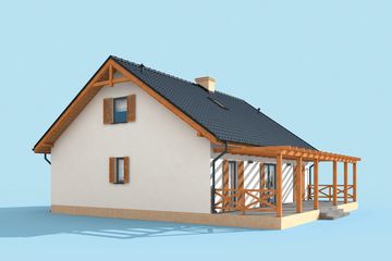  Projekt domu Olimpia szkielet drewniany (SLN2426) - projekt domu parterowego - Zdjęcie 4