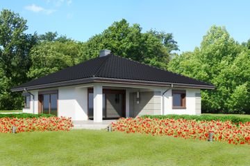  Projekt domu przy Pastelowej 9 (KRK1465) - projekt domu parterowego - Zdjęcie 2