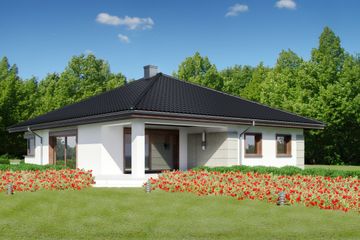  Projekt domu przy Pastelowej 12 (KRK1468) - projekt domu parterowego - Zdjęcie 2