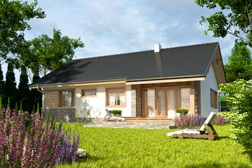  Projekt domu Gąska II bez garażu [B] (WRF1753) - projekt domu parterowego - Zdjęcie 2