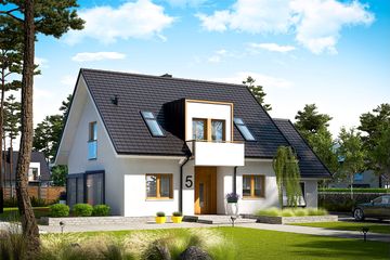  Projekt domu April G1 energo (WRC2674) - projekt domu parterowego z poddaszem - Zdjęcie 1