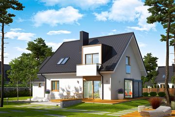  Projekt domu April G1 energo (WRC2674) - projekt domu parterowego z poddaszem - Zdjęcie 2